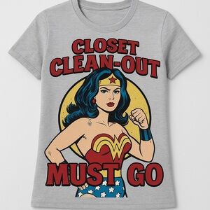 Gray Wonder Woman Graphic T-Shirt